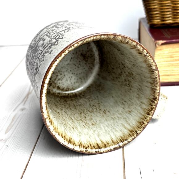 Dunoon Scotland Stoneware Coffee Mug Cup Vintage Textured Graphic 9.5oz Capacity - Picture 5 of 8